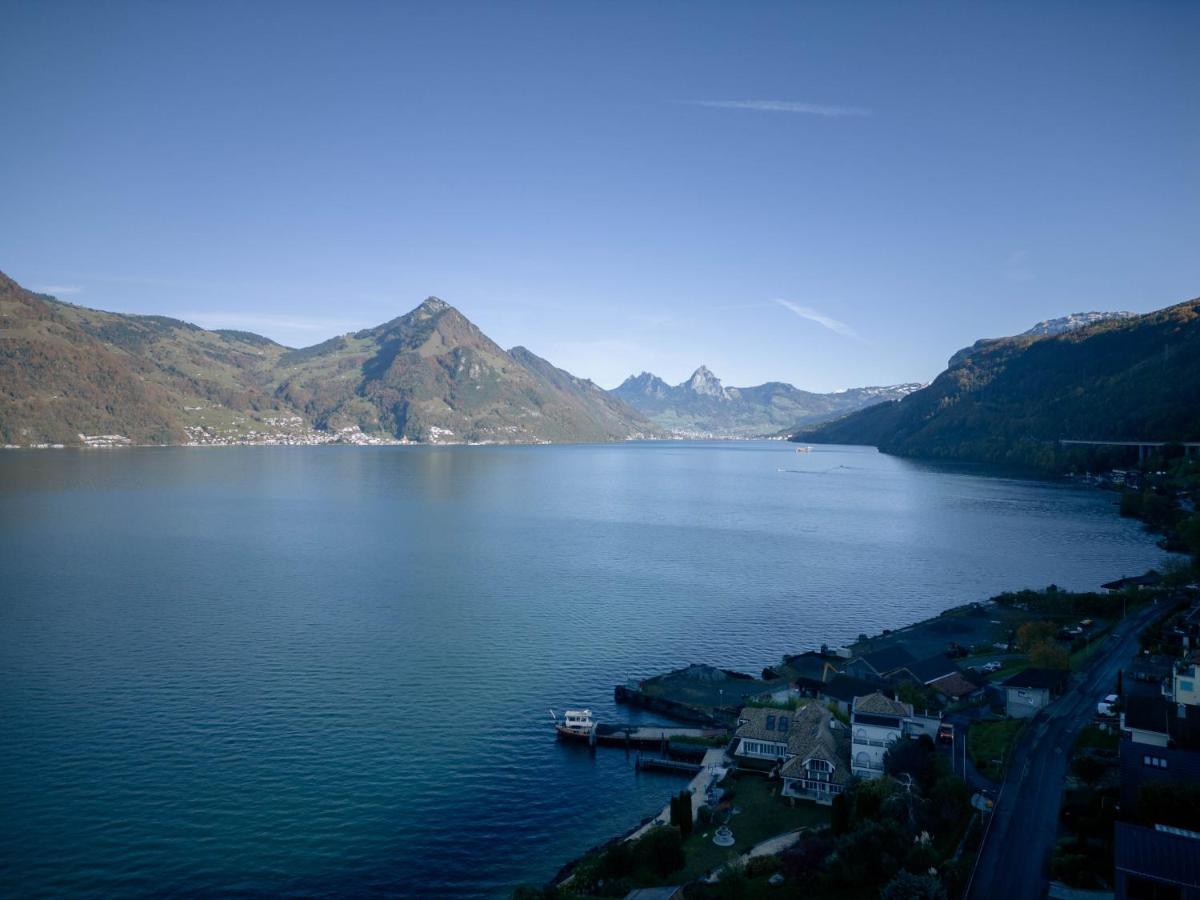 Chez-Marie Vue Fantastique Entre Lac Et Montagne Beckenried Exterior foto